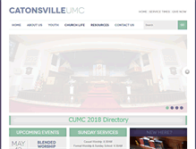 Tablet Screenshot of catonsvilleumc.org